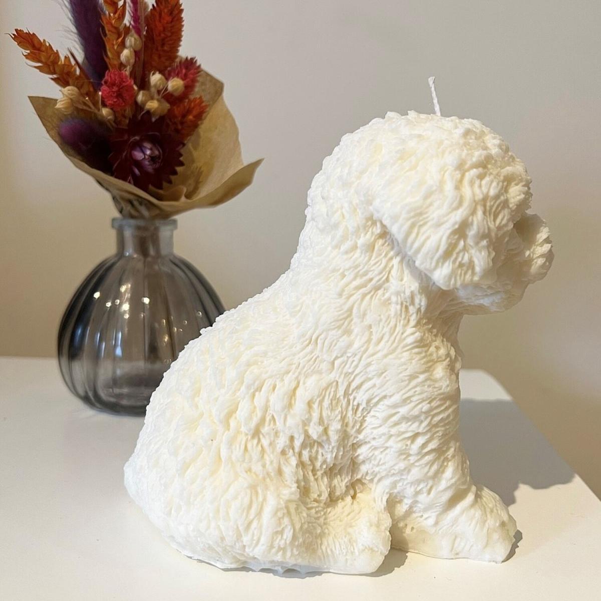 Dog Candle - White – image 2