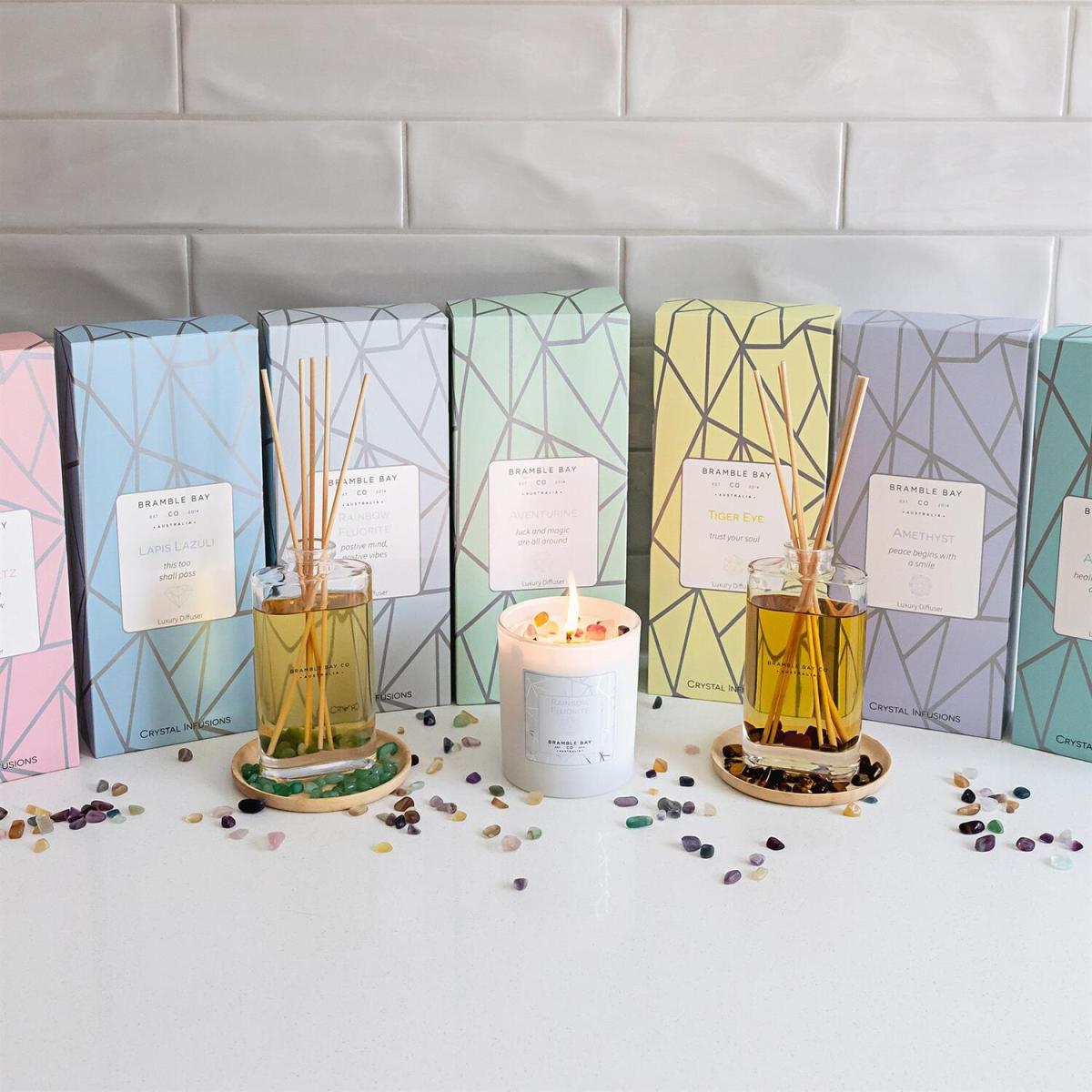 300g Crystal Infusions Soy Wax Scented Candle - Grey – image 2