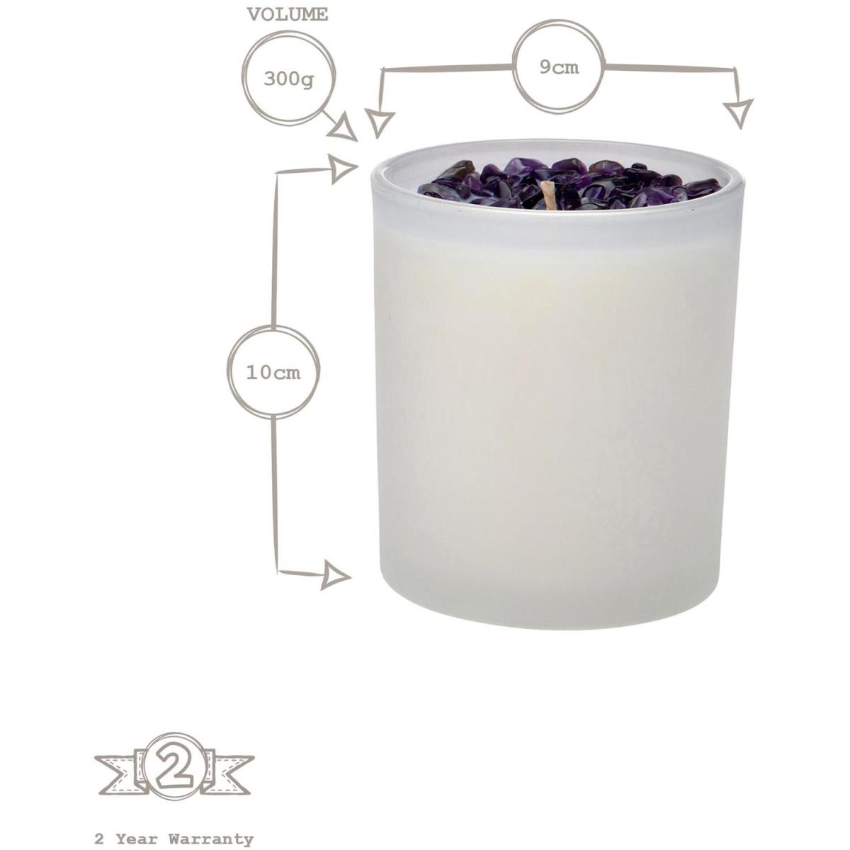 300g Crystal Infusions Soy Wax Scented Candle - Grey – image 5