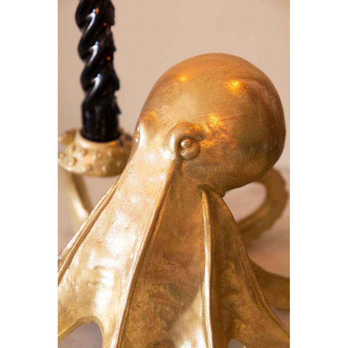 Gold Octopus Candlestick Holder – image 3