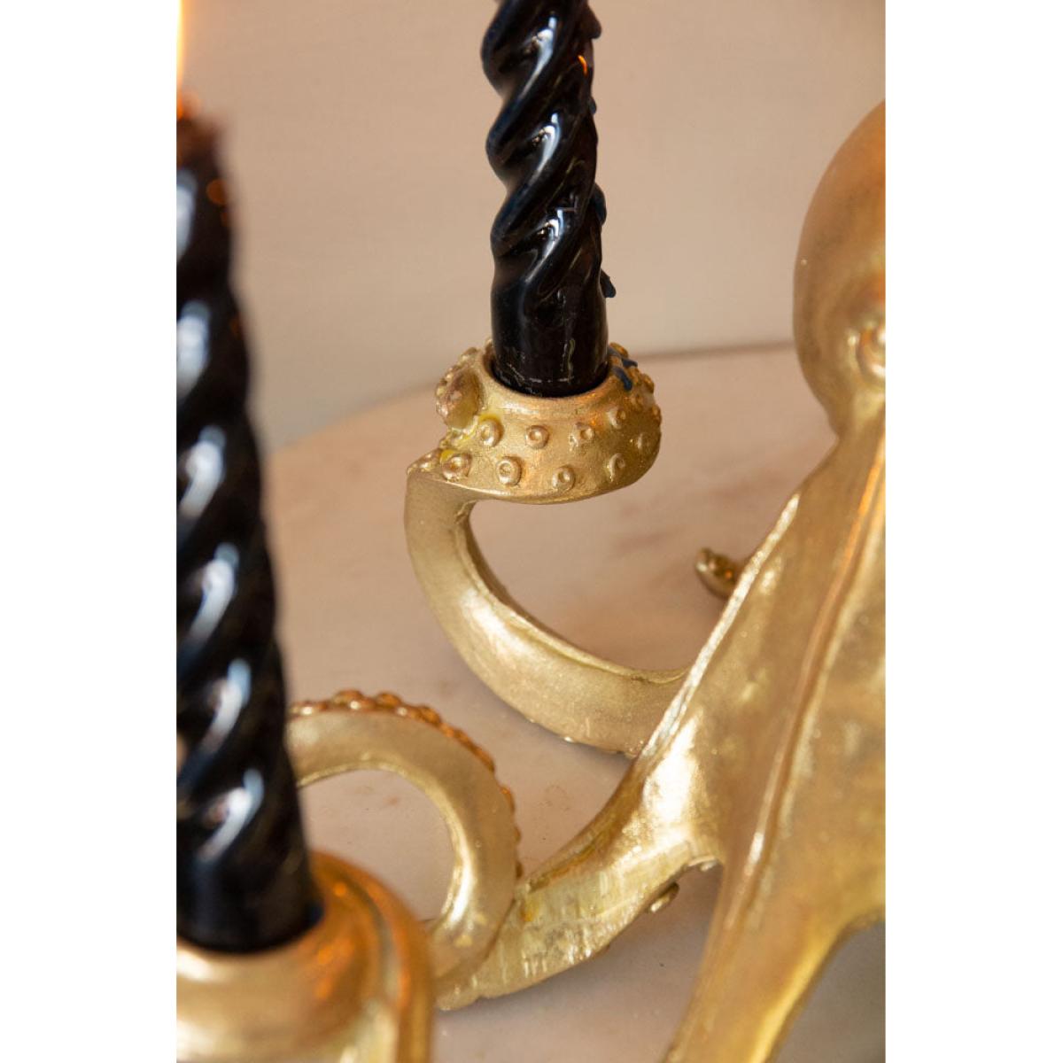 Gold Octopus Candlestick Holder – image 5