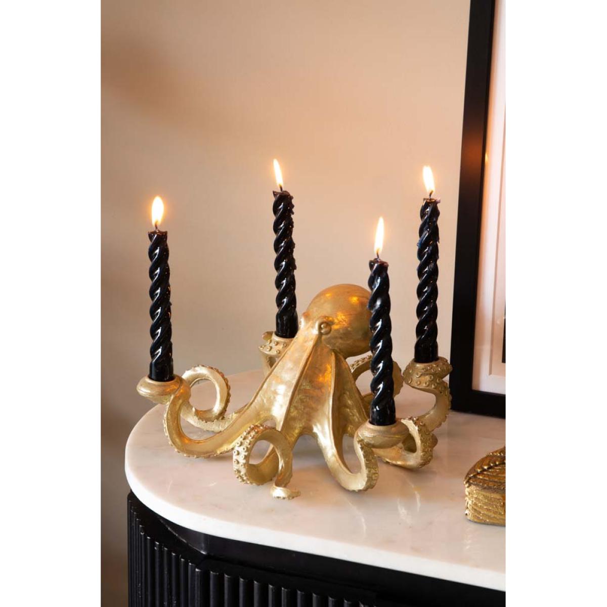 Gold Octopus Candlestick Holder – image 7