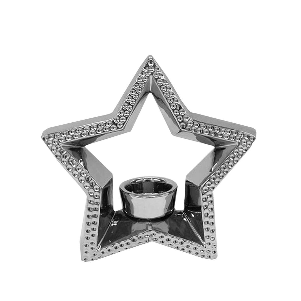 Hammered Effect Star Tealight Holder – image 2
