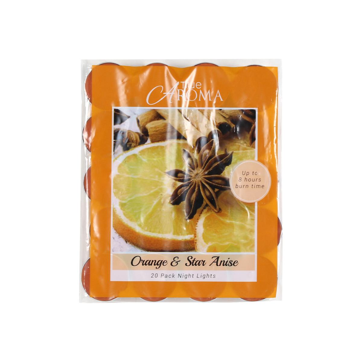 Pack of 20 Orange & Star Anise Tealights