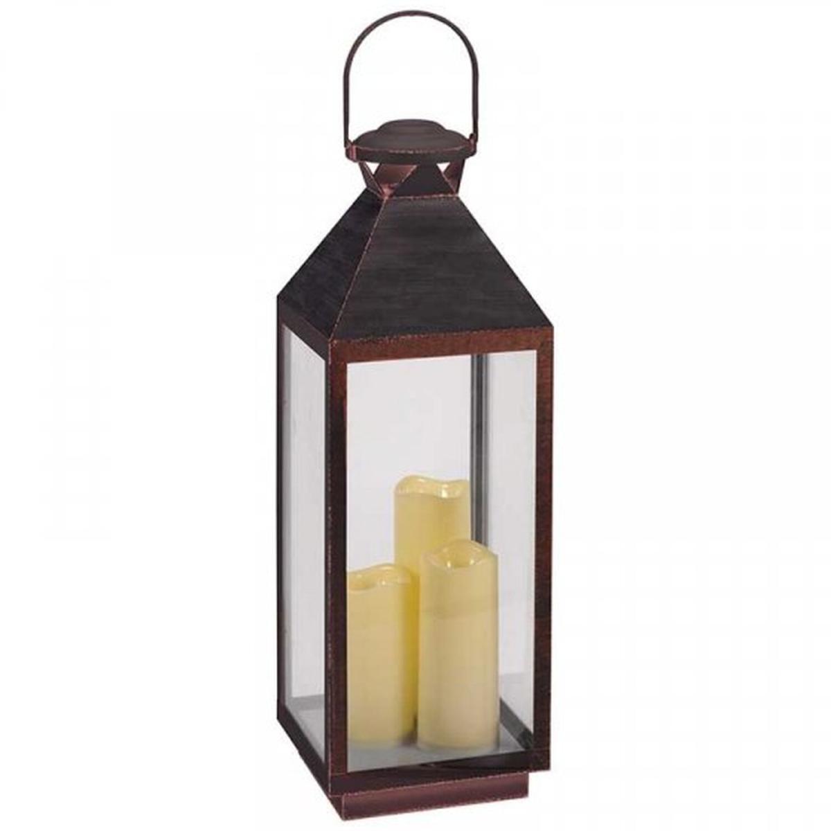 Copper Oslo Candle Lantern Set  - Black – image 2