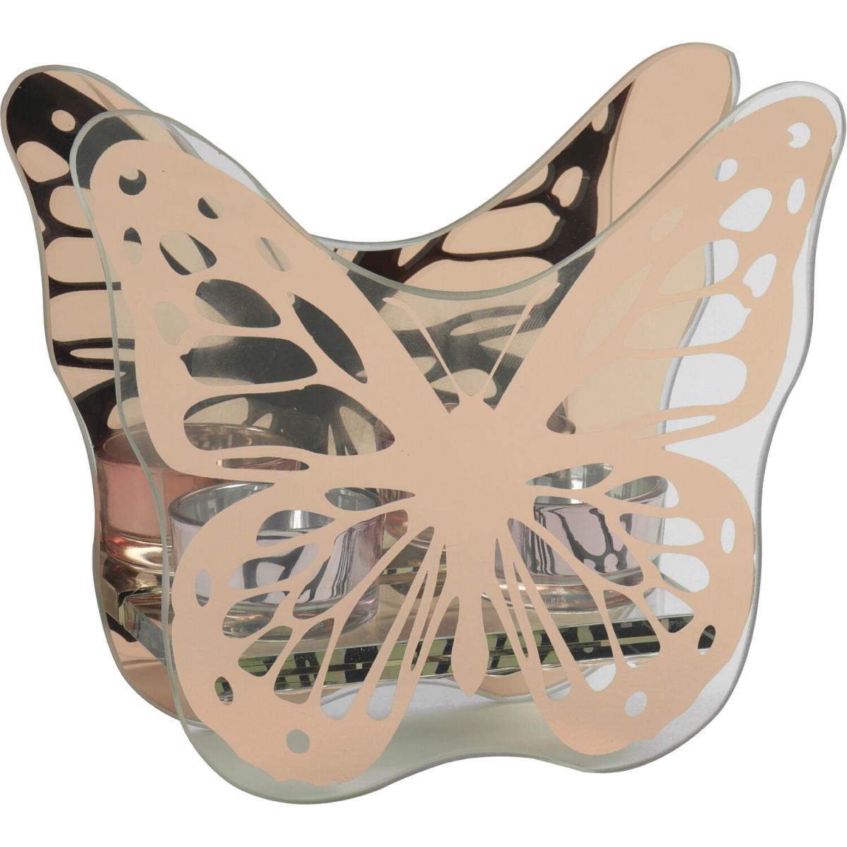 Rose Gold Butterfly Tealight Holder – image 2