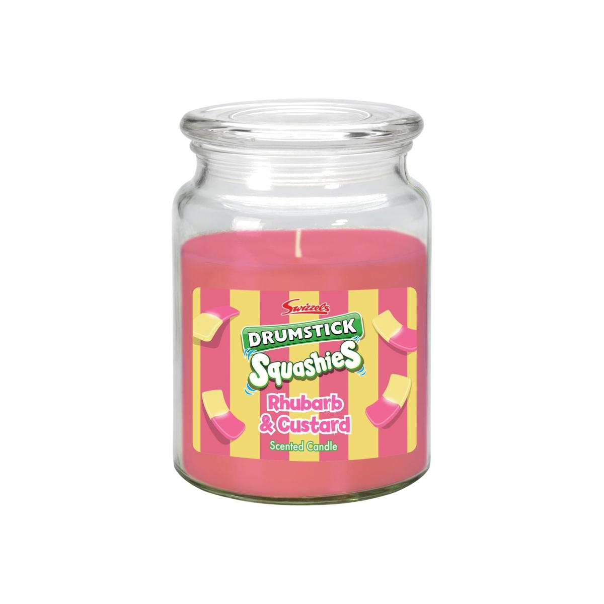 Swizzels Large Glass Jar Candle Long-Lasting Scented - Pink