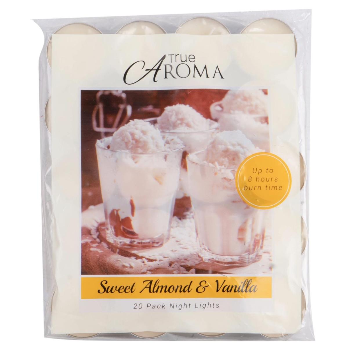 Pack of 20 True Aroma Sweet Almond and Vanilla Tea Lights – image 2