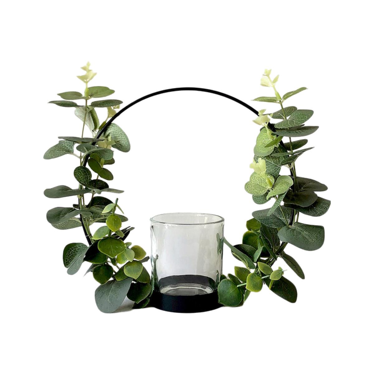 Eucalyptus Circle Candle Holder – image 1