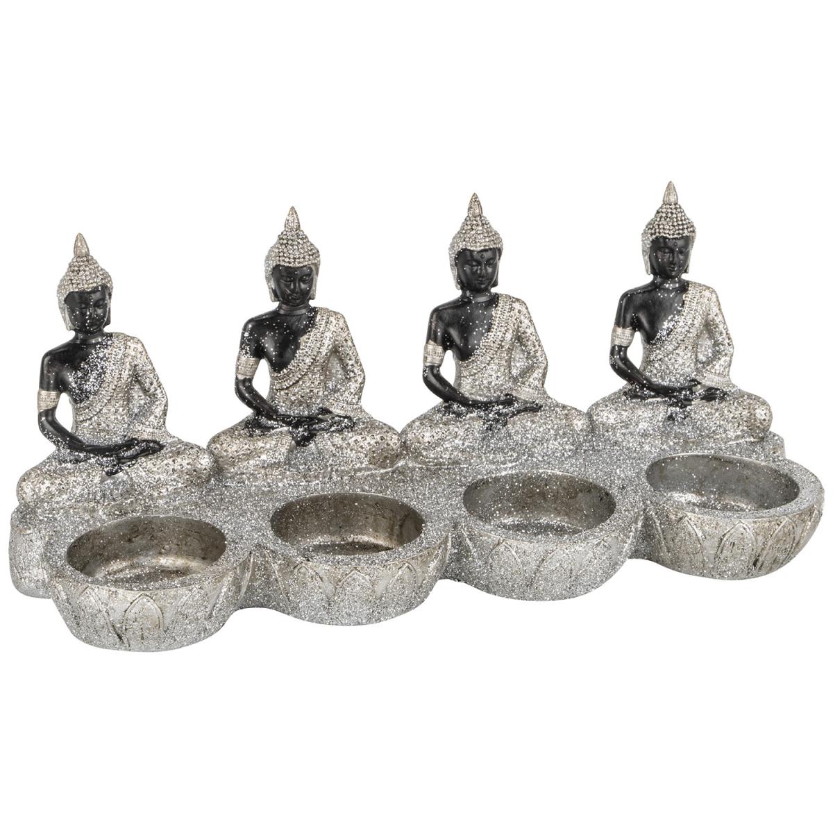 Four Sitting Buddhas Tealight Holder – image 2