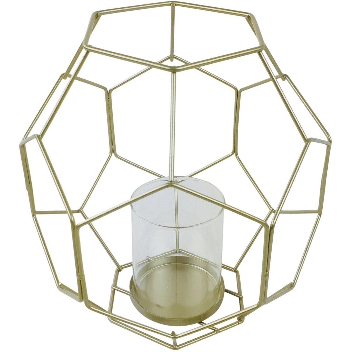 Gold Geometric Candleholder 21cm - Gold – image 2
