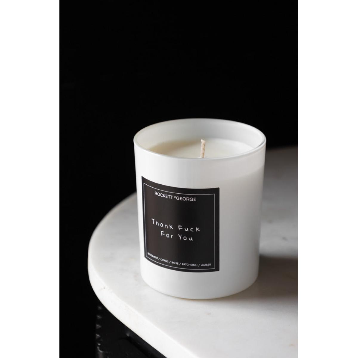Rockett St George White Thank Fuck For You Scented Candle – image 6