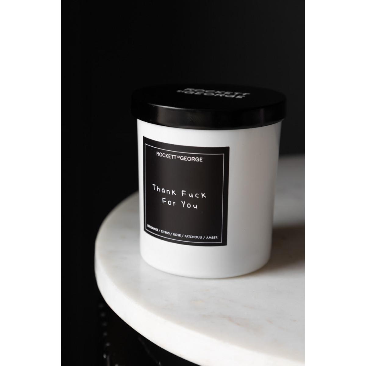 Rockett St George White Thank Fuck For You Scented Candle – image 7