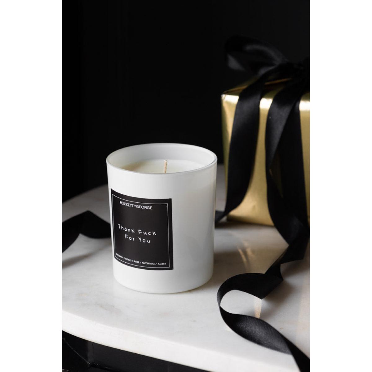 Rockett St George White Thank Fuck For You Scented Candle – image 9