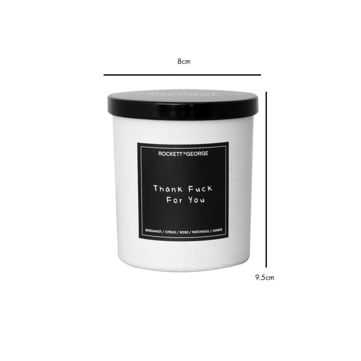 Rockett St George White Thank Fuck For You Scented Candle – image 10