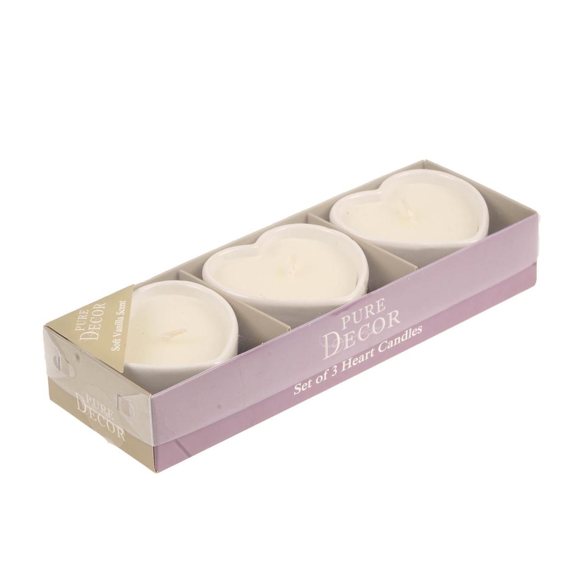 Set of 3 Heart Candles – image 2