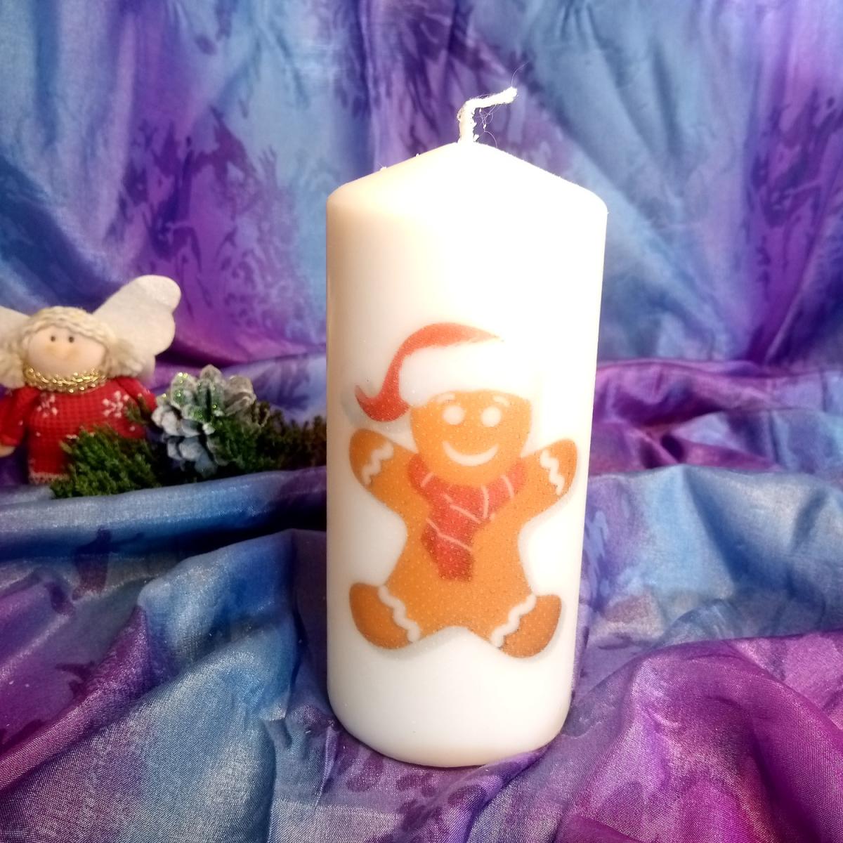 Christmas Candle Gingerbread - White / 7
