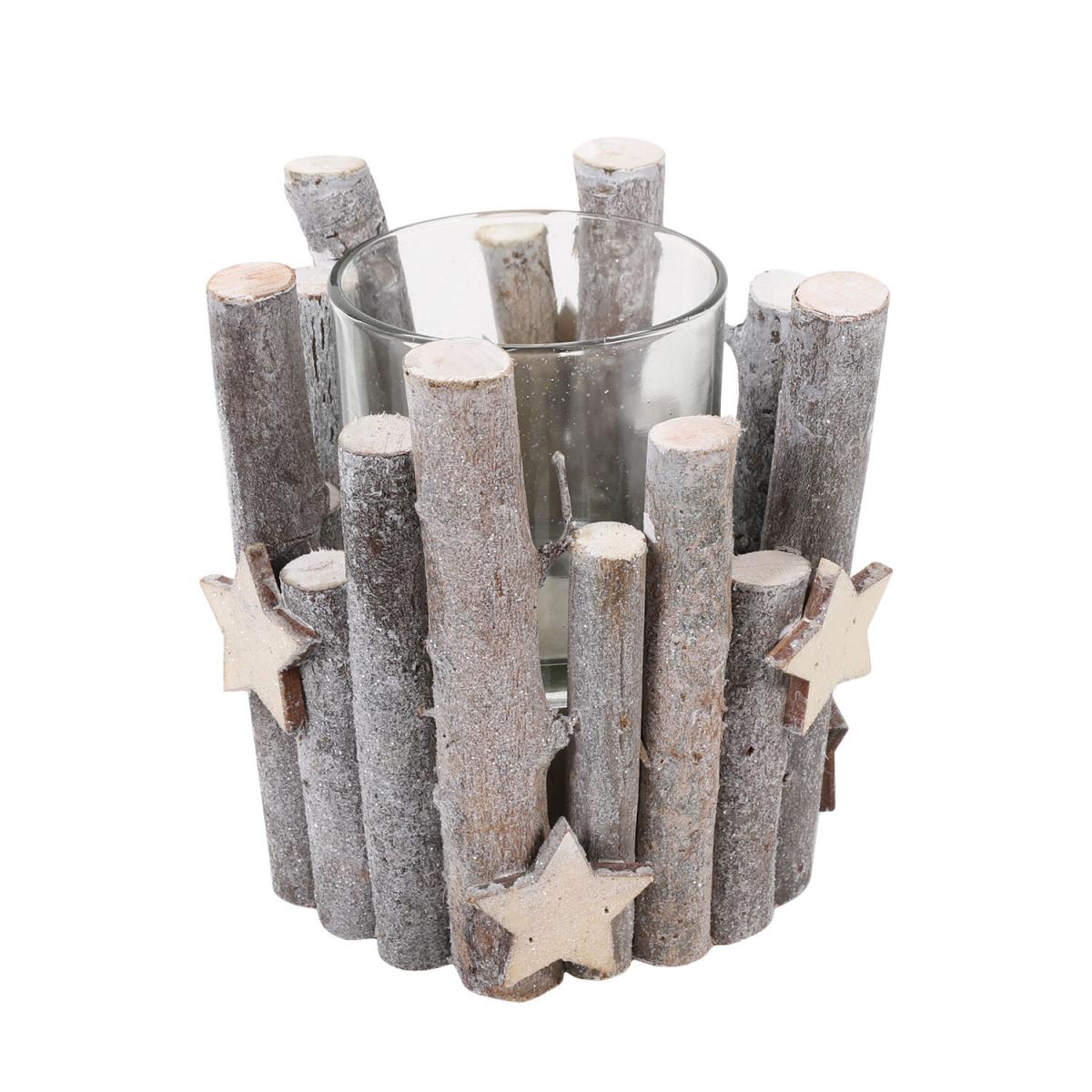 Grey Driftwood Hurricane with Star – image 2