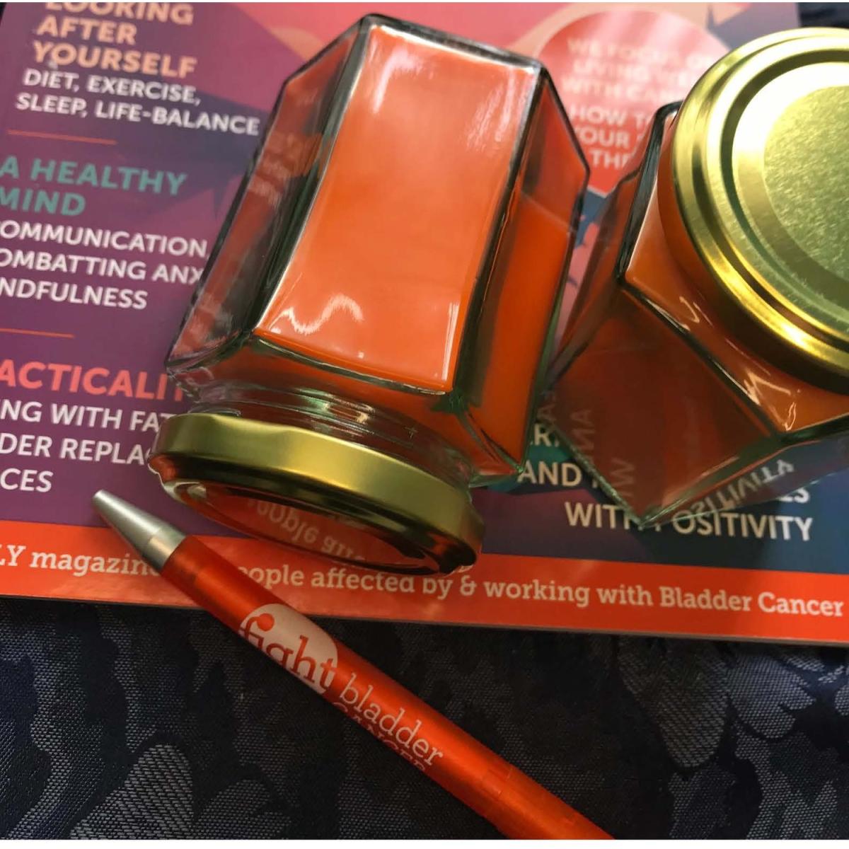 Fight Bladder Cancer Candle Satsuma - Vintage Bluebells and Sweet Pollen – image 4