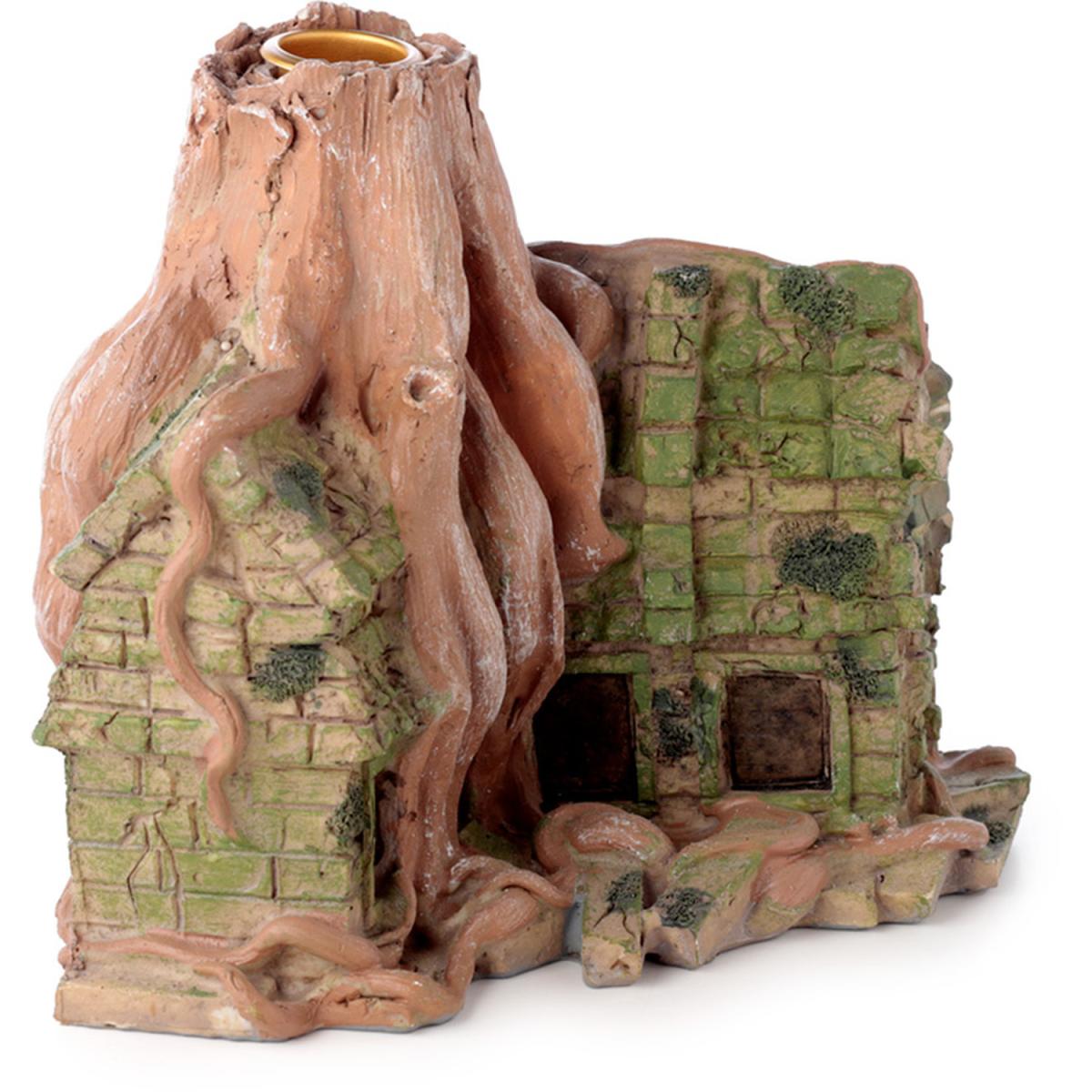 Backflow Incense Burner - Ancient Woodland Hidden Temple - Brown – image 2