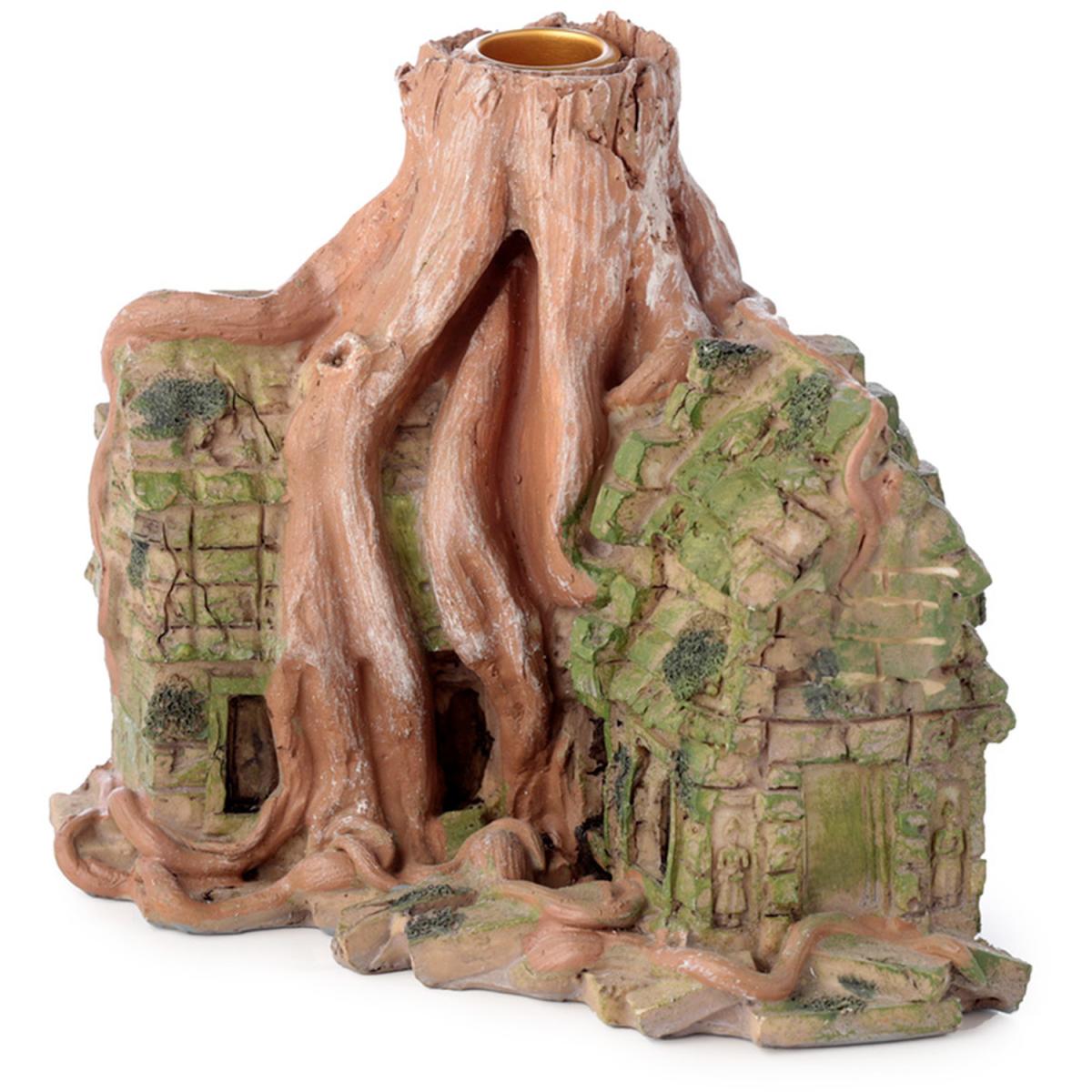 Backflow Incense Burner - Ancient Woodland Hidden Temple - Brown – image 3