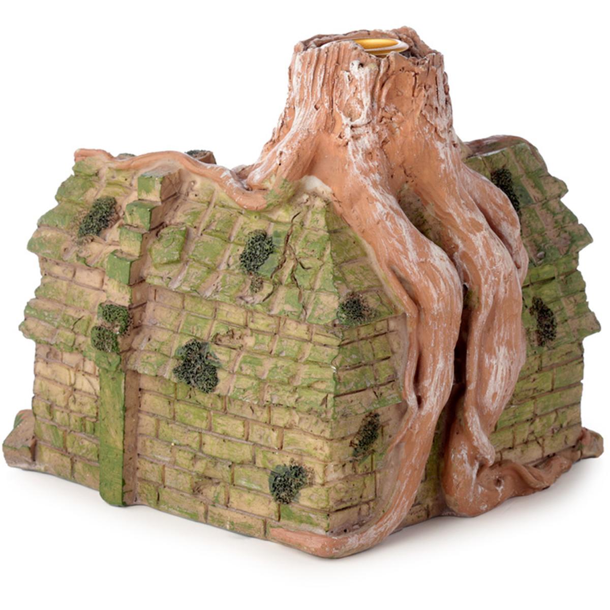 Backflow Incense Burner - Ancient Woodland Hidden Temple - Brown – image 4