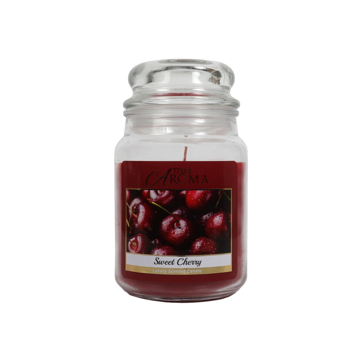Sweet Cherry Large Mason Jar Candle - Red