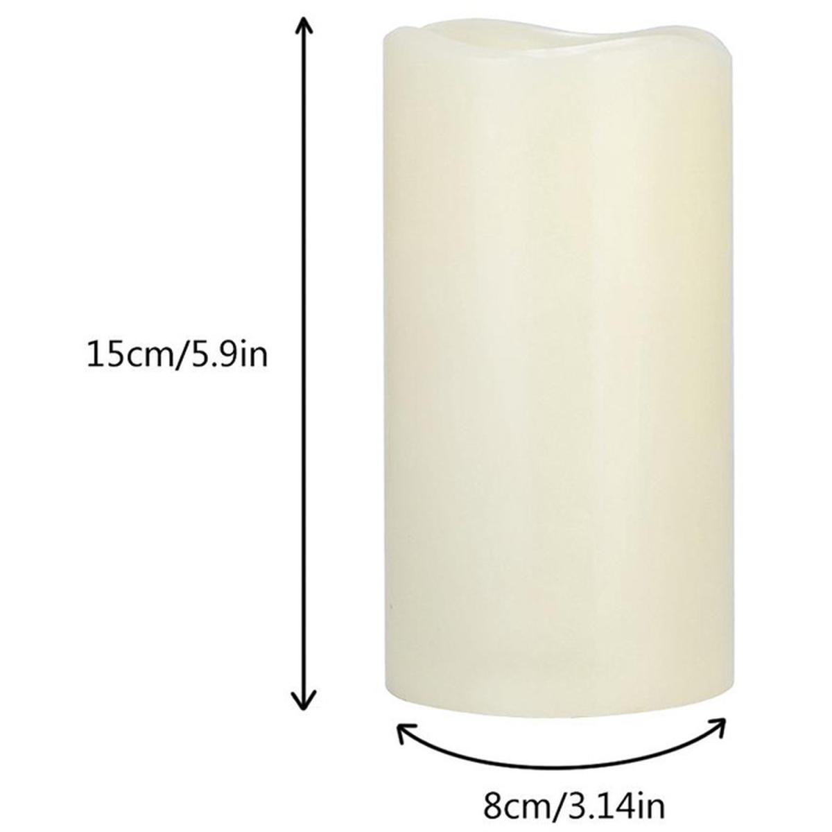 Flameless Candle Shape LED Snowflake Projector Light  - Beige – image 6