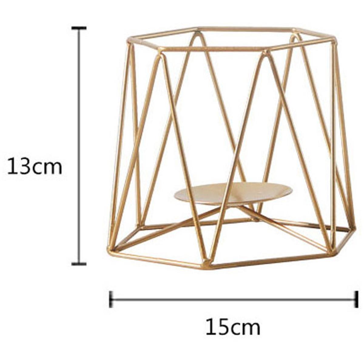 Elegant Geometry Candle Holders - Gold – image 3