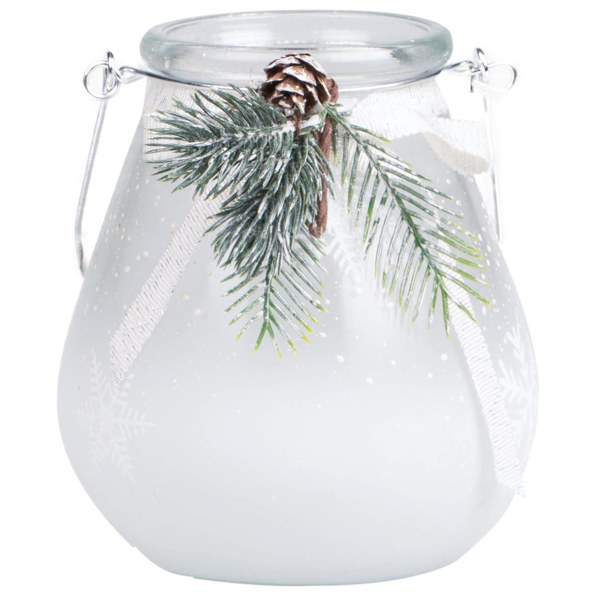 Festive Snowflake and Pinecone Candle Holder – image 2