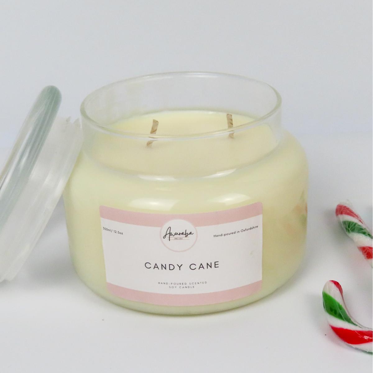 Candy Cane Scented Soy Candle - Neutral – image 2