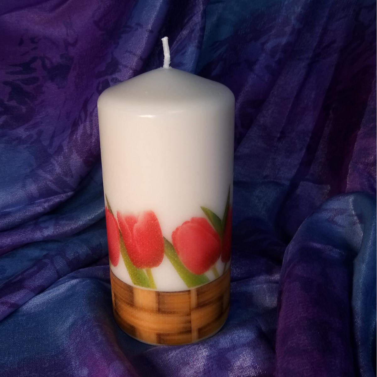 Spring Pillar Candle - White – image 2