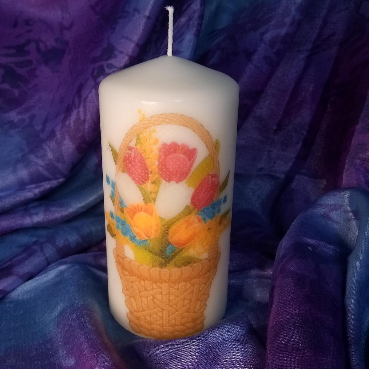Spring Pillar Candle - White – image 3