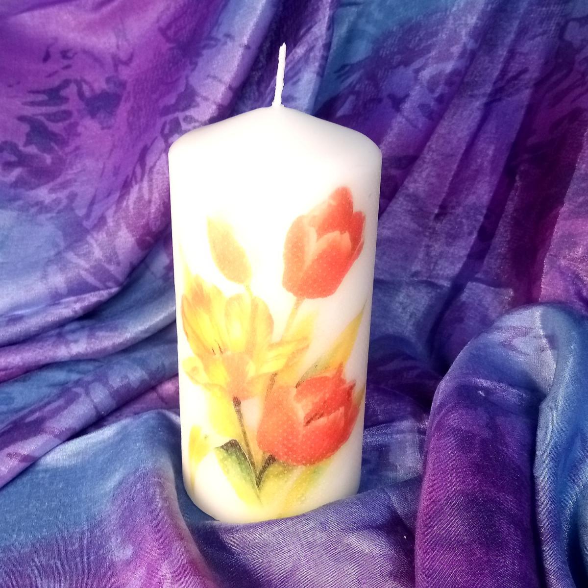 Spring Pillar Candle - White – image 4