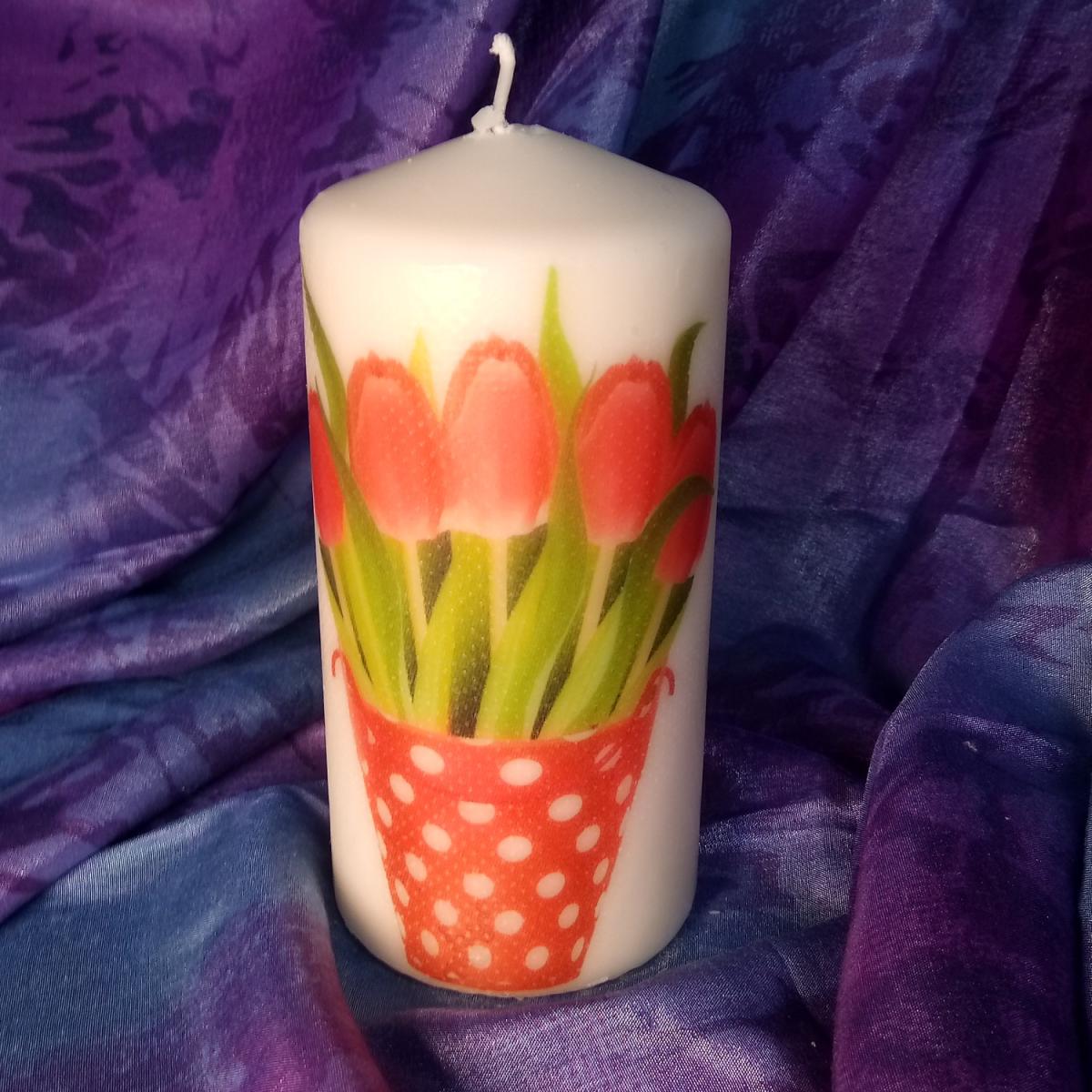 Spring Pillar Candle - White – image 6