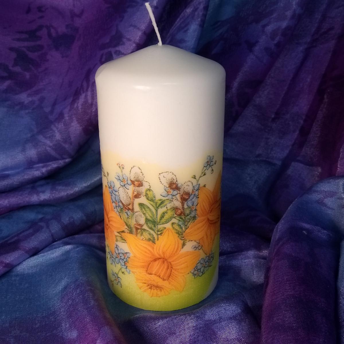 Spring Pillar Candle - White – image 7