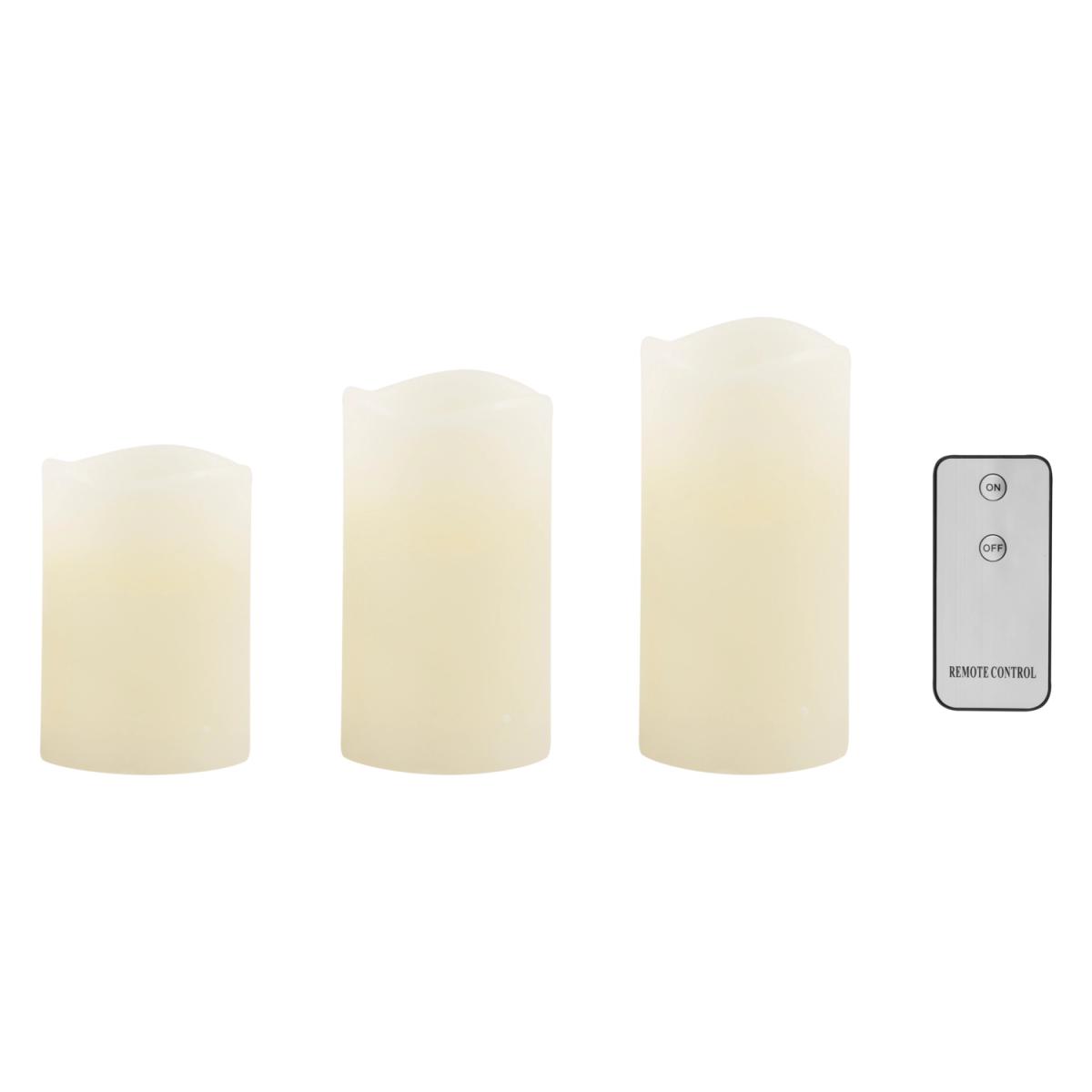 Pack of 3 Remote Controlled LED Candles – image 2