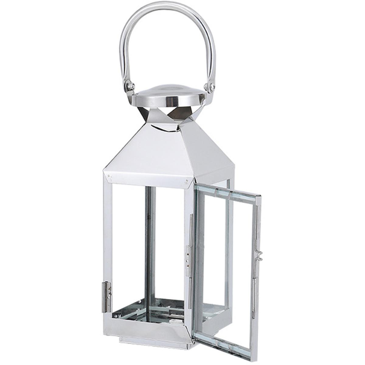 Silver Metallic Candle Lantern for Indoor Outdoor Decor - Silver – image 3