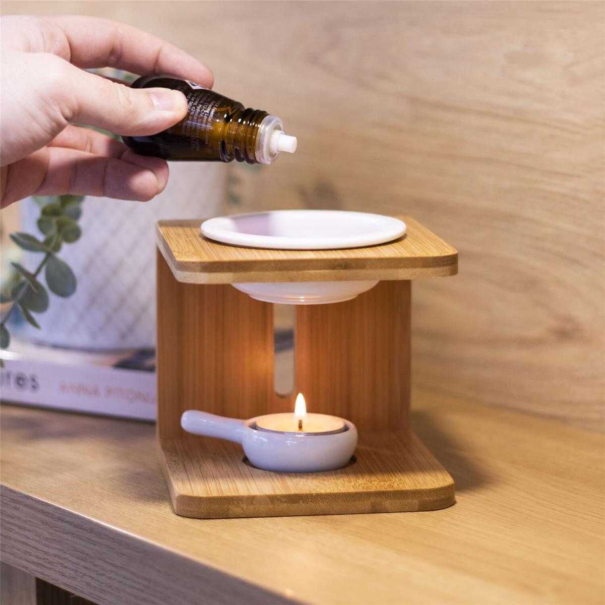 Set of 2 Essential Oil Burner - Bamboo – image 2
