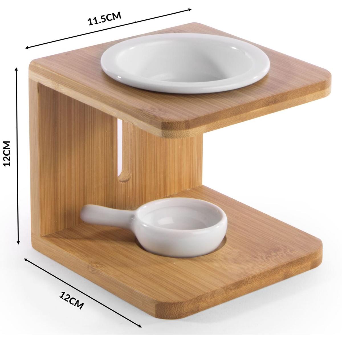Set of 2 Essential Oil Burner - Bamboo – image 3