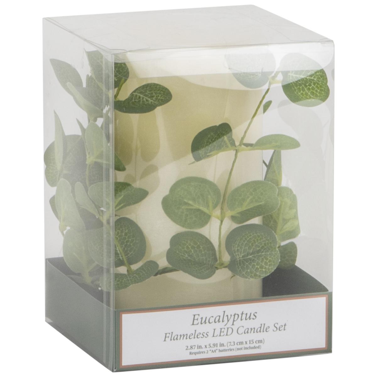 Eucalyptus Garland LED Candle – image 2