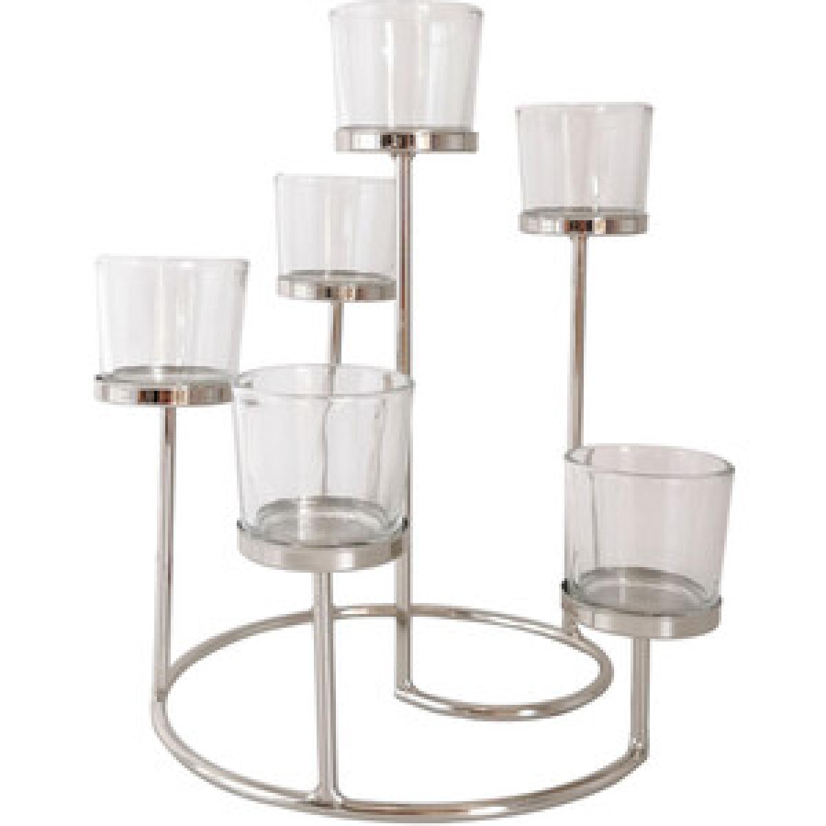 Silver Tiered Tealight Holder – image 2
