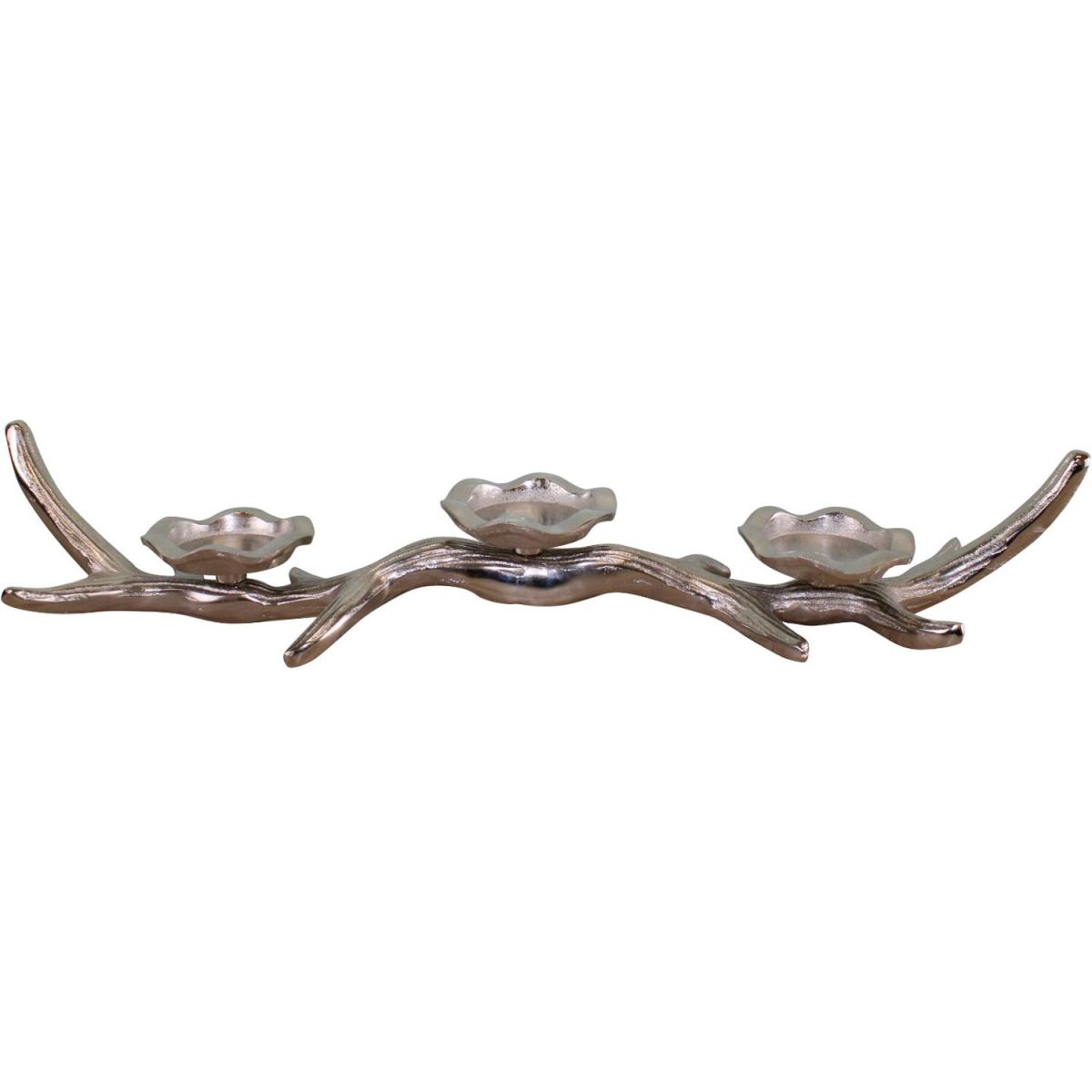 3 Piece Silver Metal Candle Holder - Silver – image 3