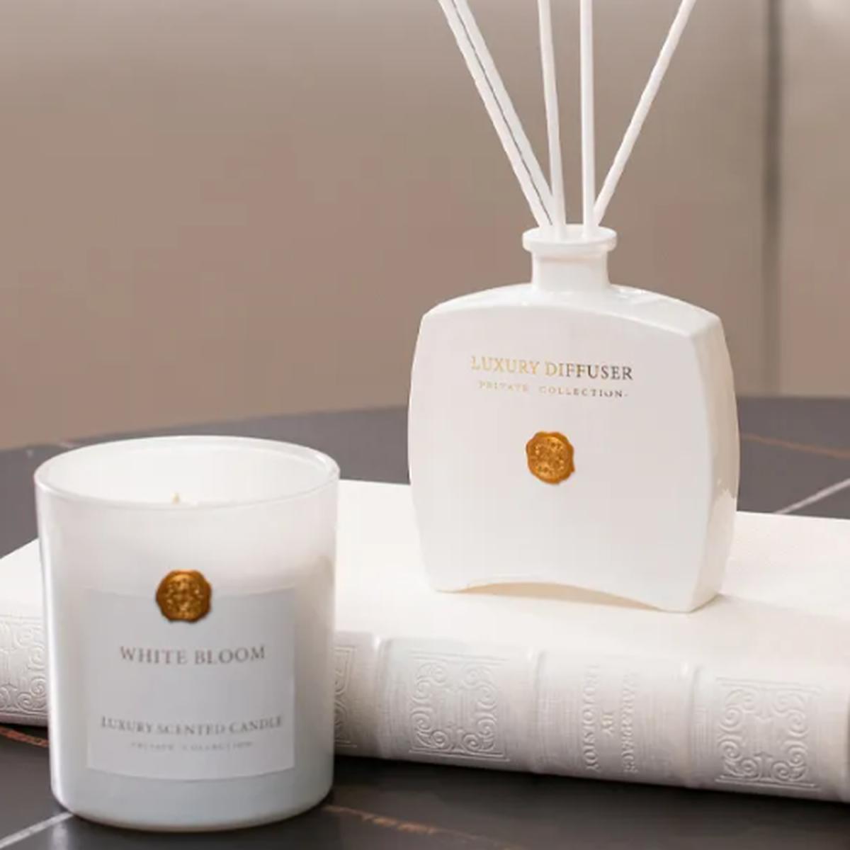 Rose Oud Luxury Candle and Diffuser set Black - White – image 4