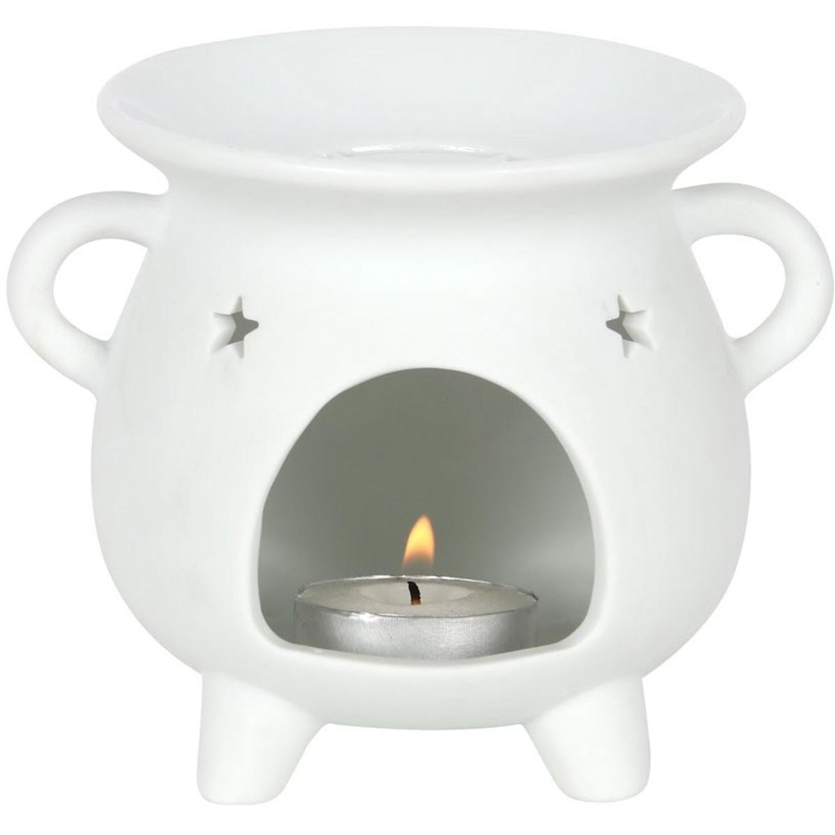 Triple Moon Cauldron Oil Wax Burner - White – image 2