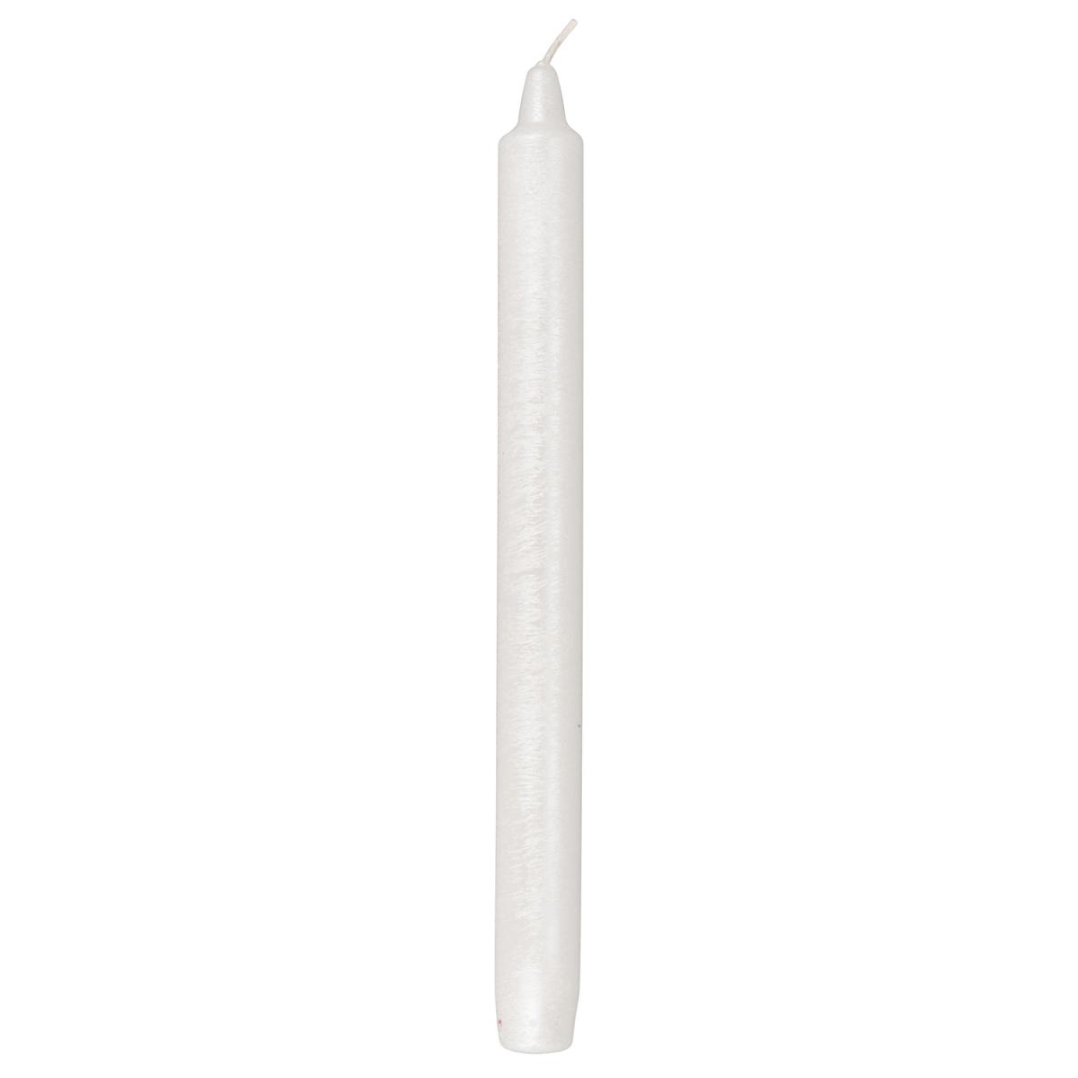 Pack of 4 Metallic Taper Candles - Silver – image 4