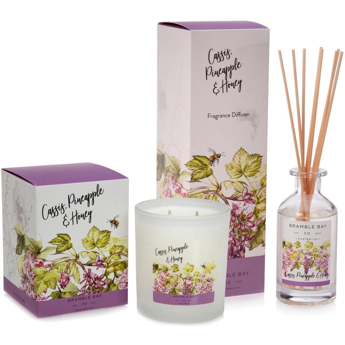 300g Bath  Body Soy Wax Scented Candle - Cassis, Pineapple & Honey / Cassis, Pineapple & Honey – image 4