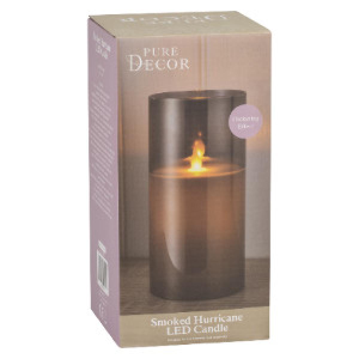 Flickering LED Candle in Hurricane - White – image 2