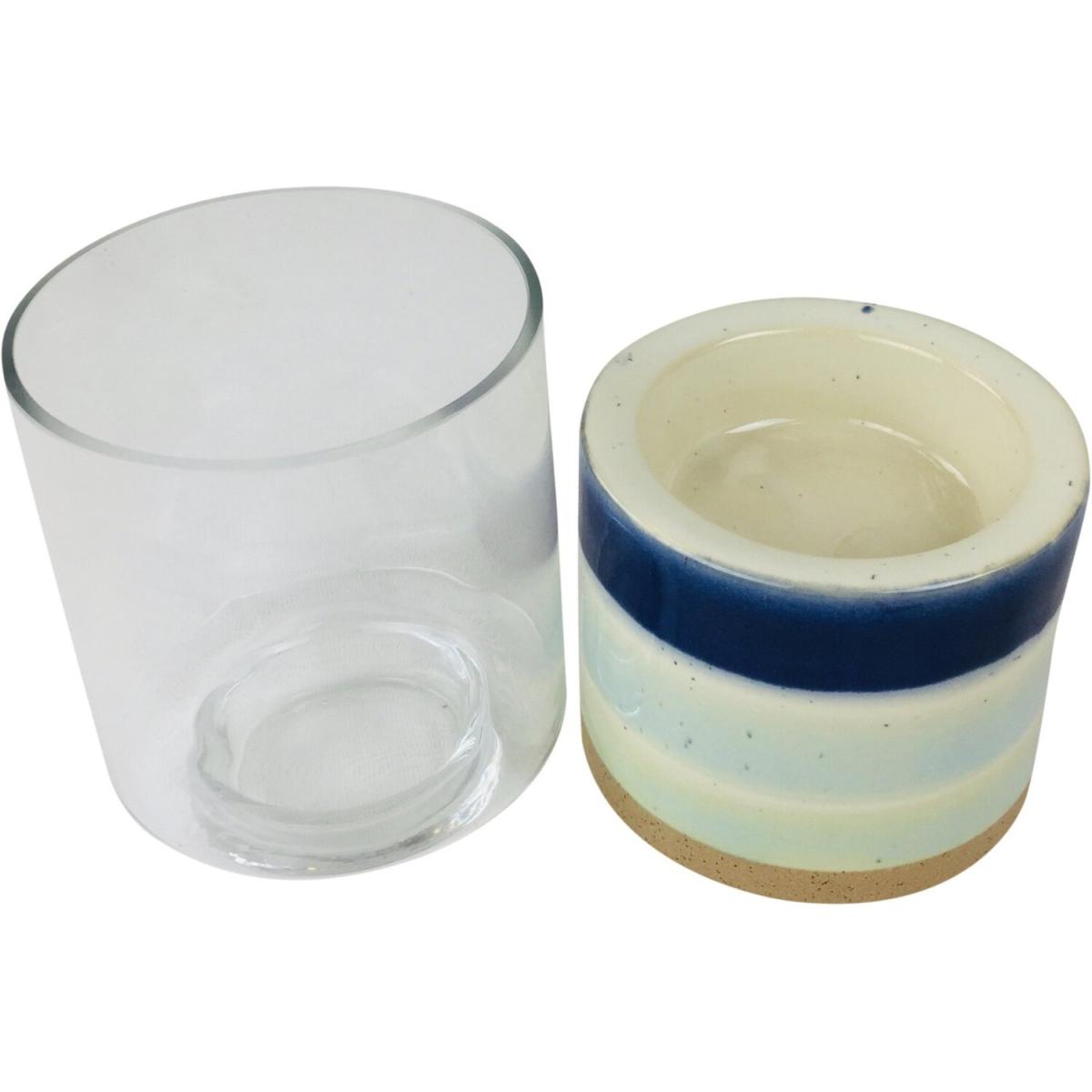 Seashore Pillar Candle Holder 26cm - Blue – image 2