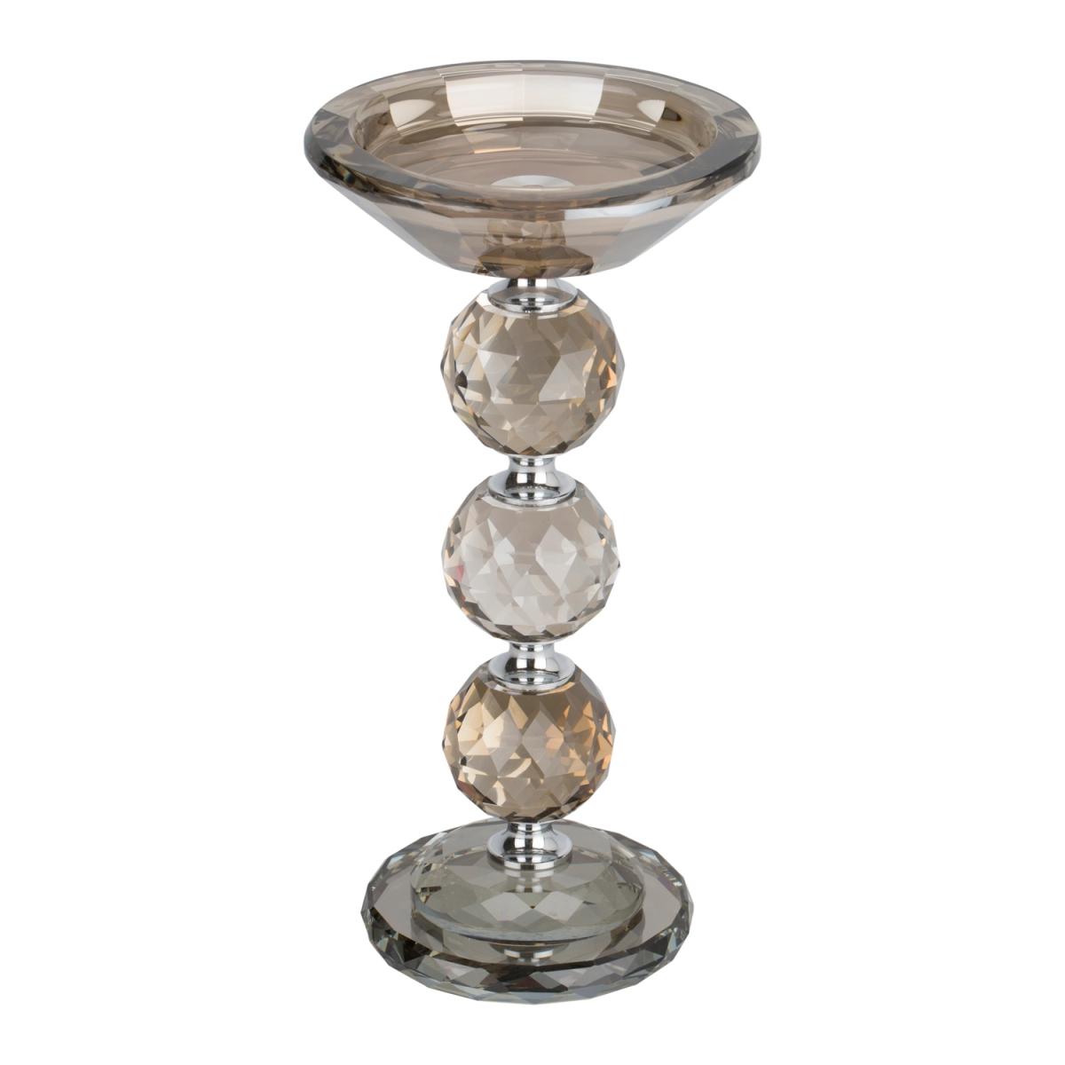 Chrome Pillar Candle Holder - Silver – image 2